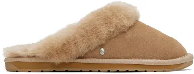 Emu Beige Jolie Slippers In Camel