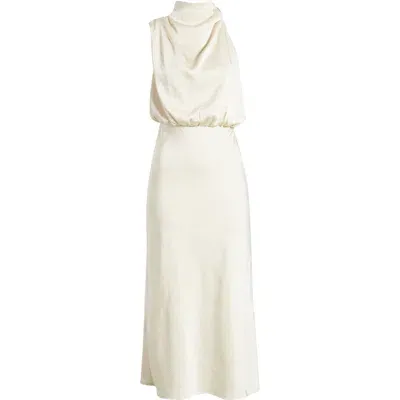 En Saison Greta Bias Cut Dress In Champagne Ivory