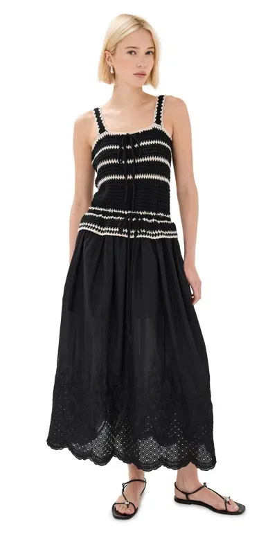 En Saison Lucia Dress Black Natural In Multi