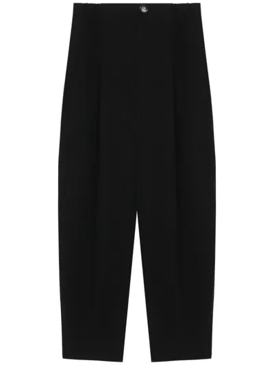 Enföld Carrot-leg Trousers In Black