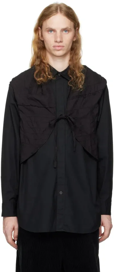 Engineered Garments Black Shawl Shirt In Et011 A - Black 100'