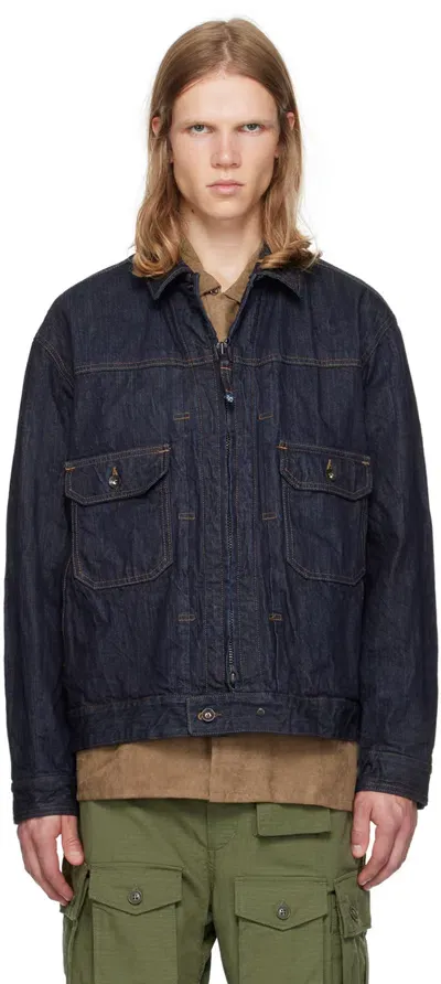 Engineered Garments Blue Flap Pocket Denim Jacket In Nl089 Indigo 12oz Co