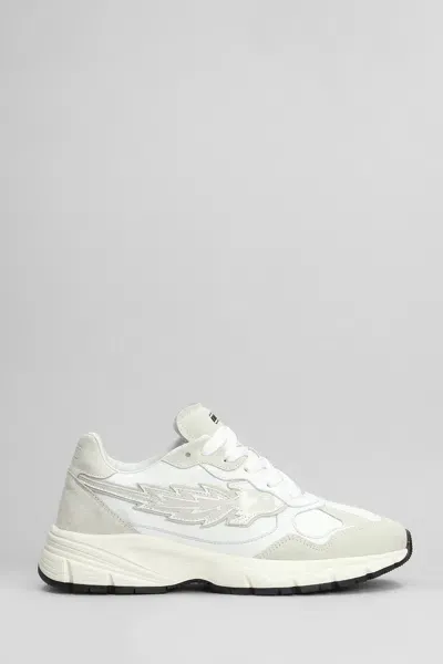 Enterprise Japan Running Sneakers In White Suede And Leather