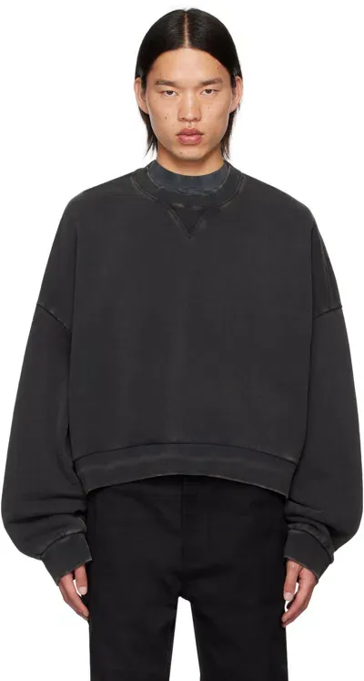 Entire Studios Black Box Sweatshirt In Washed Black