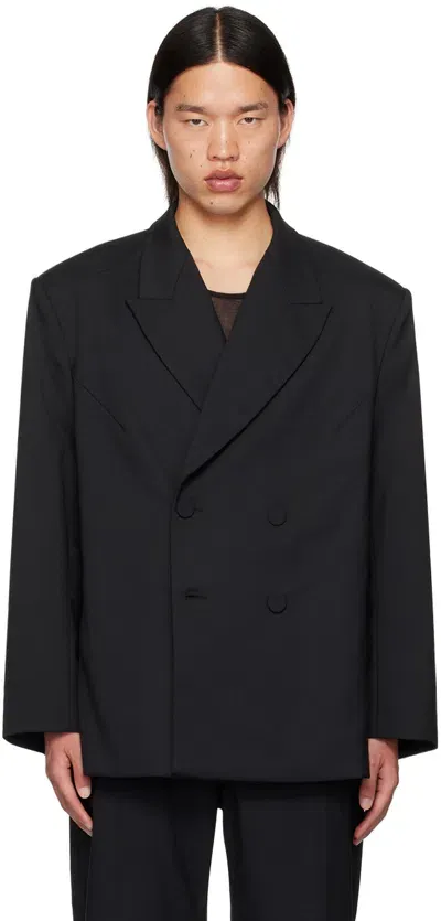 Entire Studios Black Double-breasted Blazer