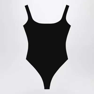 Entire Studios Black Nylon-blend Bodysuit In Grey