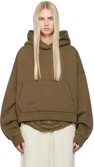 Entire Studios Brown Heavy Hoodie In Brunette