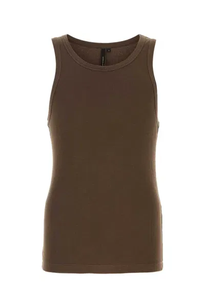 Entire Studios Brown Stretch Cotton Tank Top