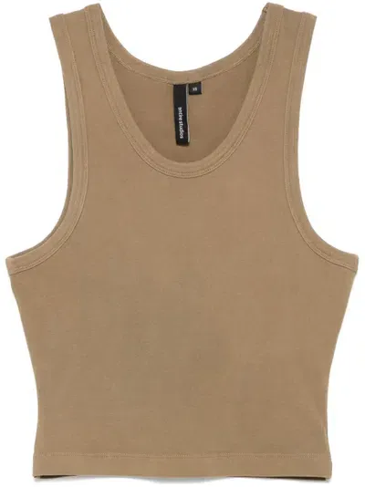 Entire Studios Cropped Tank Top In 绿色