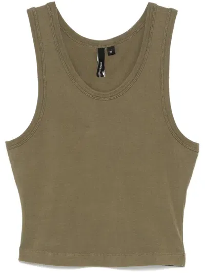 Entire Studios Cropped Tank Top In Green