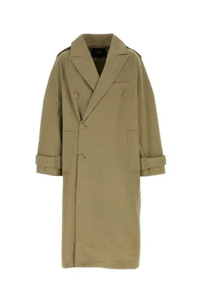 Entire Studios Double Breasted Trench Coat In Green