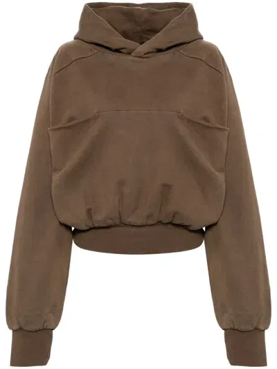 Entire Studios Double Double Hoodie In Brown