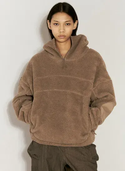 Entire Studios Fluffy Fleece V2 Hooded Sweatshirt In Beige