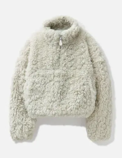 Entire Studios Fluffy Quarter Zip In White