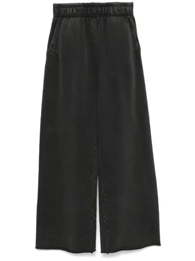 Entire Studios Full Wide-leg Track Pants In Washed Black