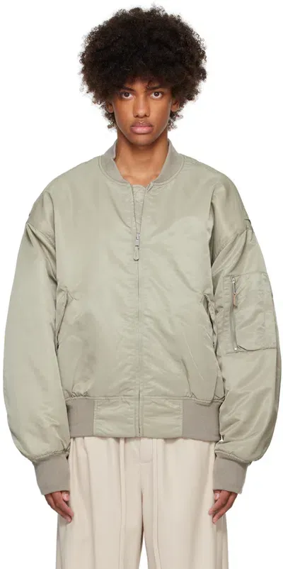 Entire Studios Gray Broad Bomber In Grey