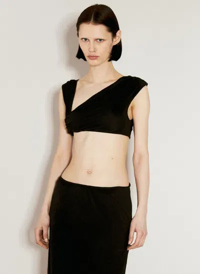 Entire Studios Mache Crop Top In Black