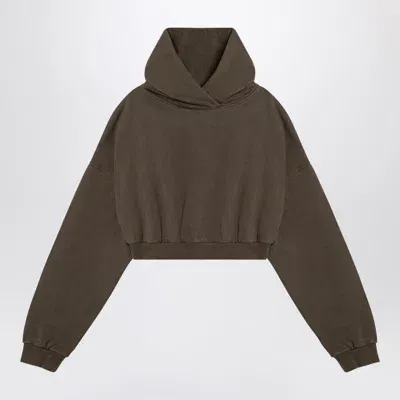 Entire Studios Military Cropped Sweatshirt In Green