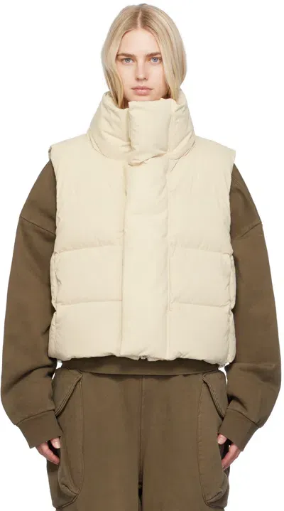 Entire Studios Off-white Mml Down Vest In Off White