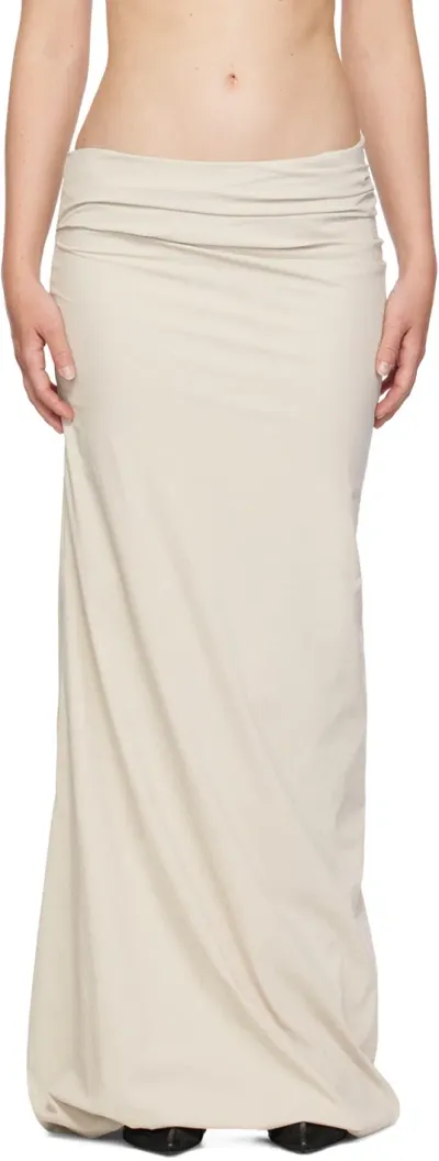 Entire Studios Off-white Structured Maxi Skirt In Paper