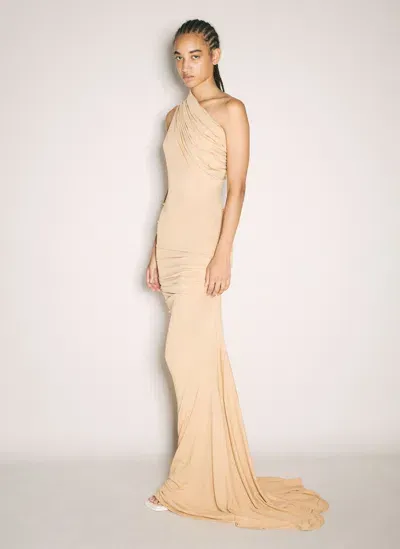 Entire Studios Pillar Maxi Dress In Beige