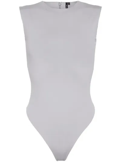 Entire Studios Round-neck Sleeveless Bodysuit In White