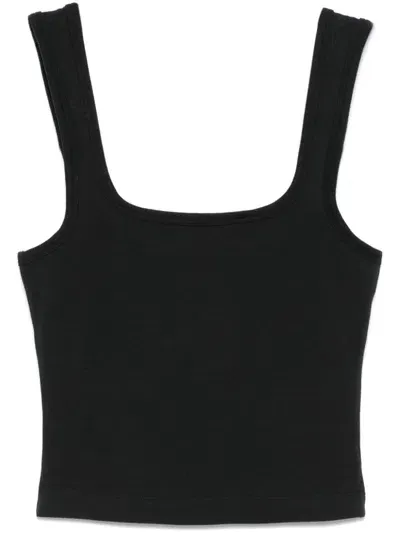 Entire Studios Square Neck Tank Top In Black