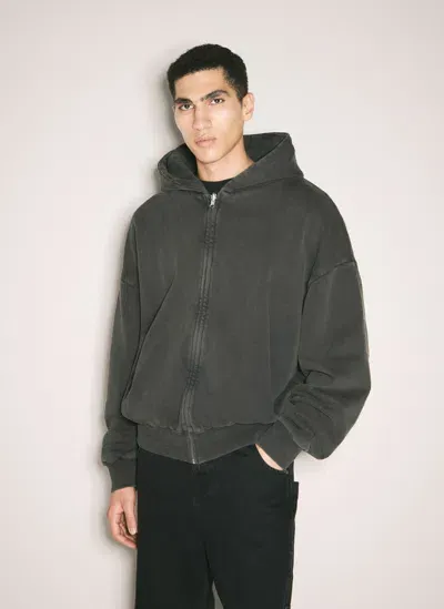 Entire Studios Thermal Hooded Sweatshirt In Black