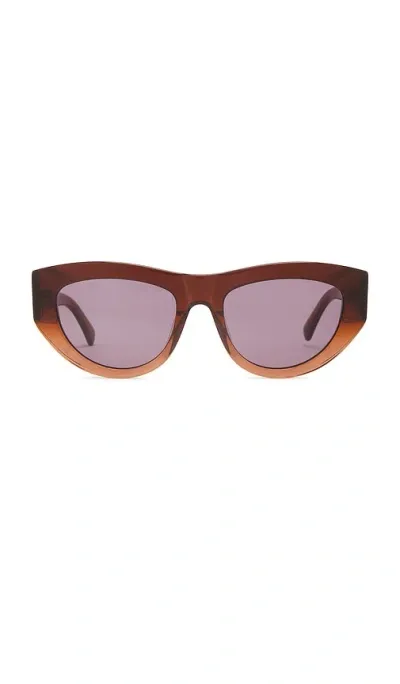 Epokhe Candy Sunglasses In Brown Gradient Polished & Black