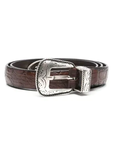 Eraldo Textured Belt In Brown