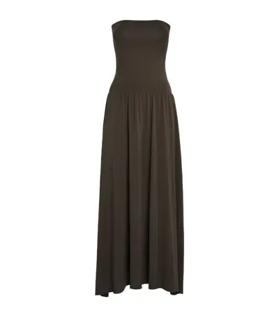 Eres Bandeau Oda Maxi Dress In Grey