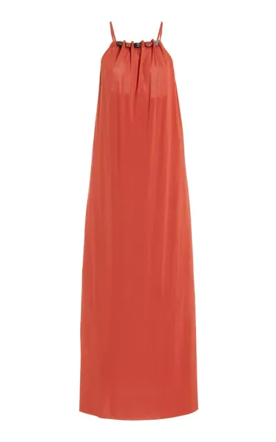 Eres Tiana Embellished Maxi Dress In Orange