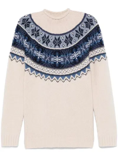 Eric Bompard Fair-isle Sweater In 中性色