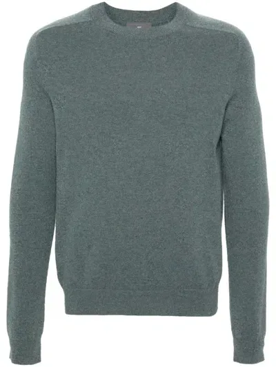 Eric Bompard Hammer-sleeved Crew-neck Sweater In Gray