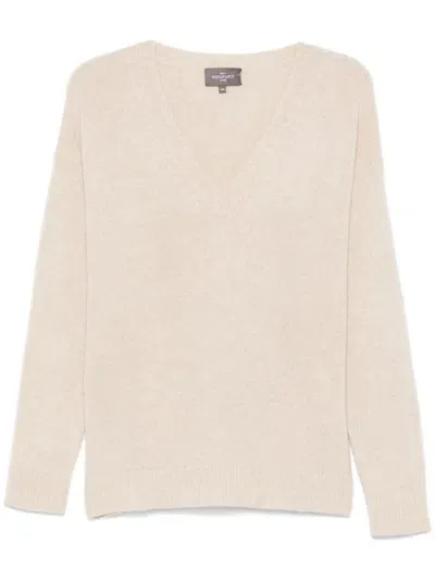 Eric Bompard V-neck Sweater In Brown