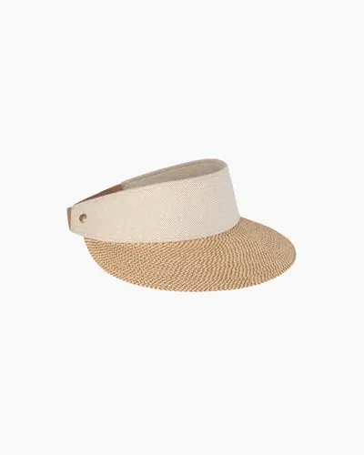 Eric Javits Arles Champ Visor In Peanut/oatmeal