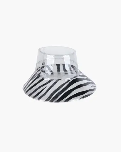 Eric Javits Gogo Rain Bucket In Clear/zebra