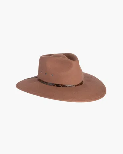 Eric Javits Jade Wool Felt Fedora Hat In Russet