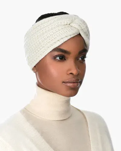 Eric Javits Knit Turban In Cream