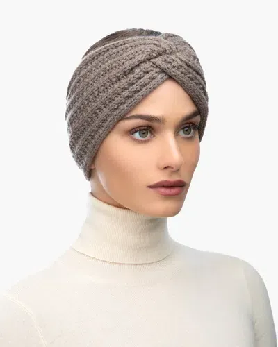 Eric Javits Knit Turban In Taupe