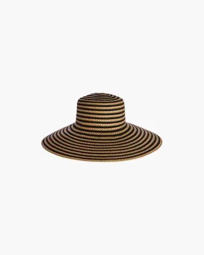 Eric Javits Margot Sun Hat In Black Mix