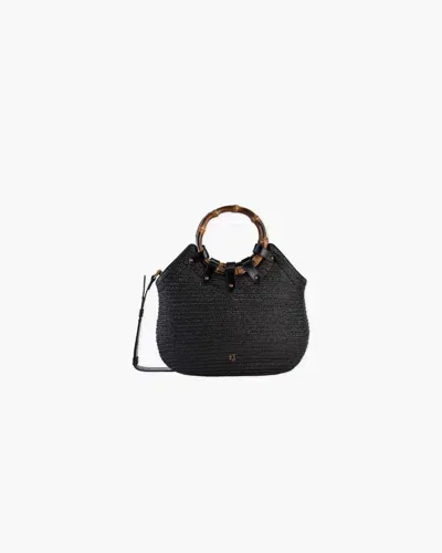 Eric Javits My Way Straw Bag In Originalblack