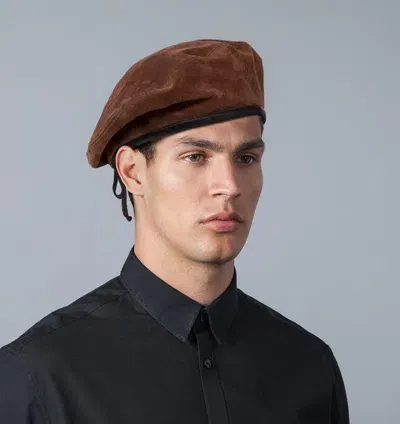 Eric Javits Suede Beret For Men In Sm