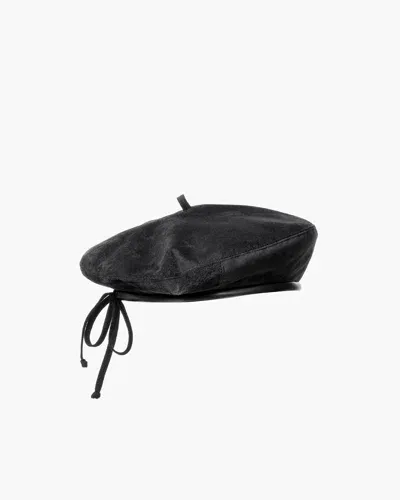 Eric Javits Suede Kate Beret Hat In Black