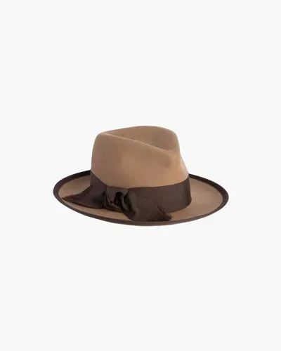 Eric Javits Tyler Fedora Hat For Men In Camel