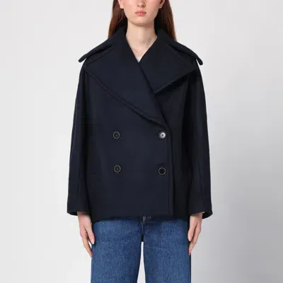 Erika Cavallini Anabel Blue Double-breasted Coat