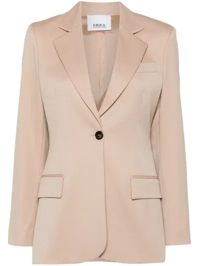 Erika Cavallini Gabardine Weave Blazer In Neutrals