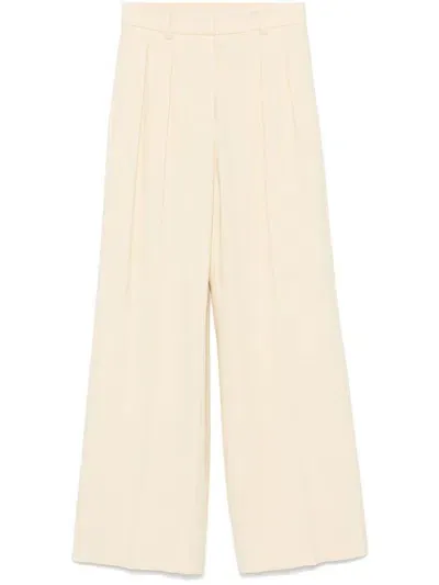 Erika Cavallini Pleated Palazzo Pants In Neutrals