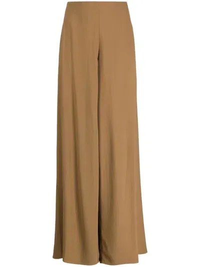 Erika Cavallini Split-leg Loose Trousers In Braun