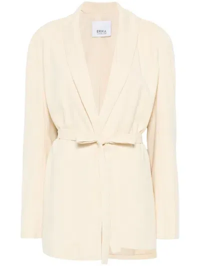 Erika Cavallini Tied Blazer In Neutrals